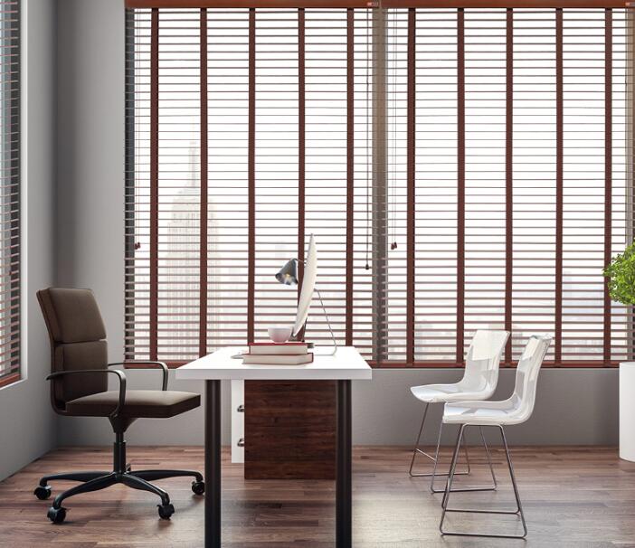 办公木百叶窗帘(遮光升降卷帘)(图1) 办公木百叶窗帘(遮光升降卷帘)(图1)
